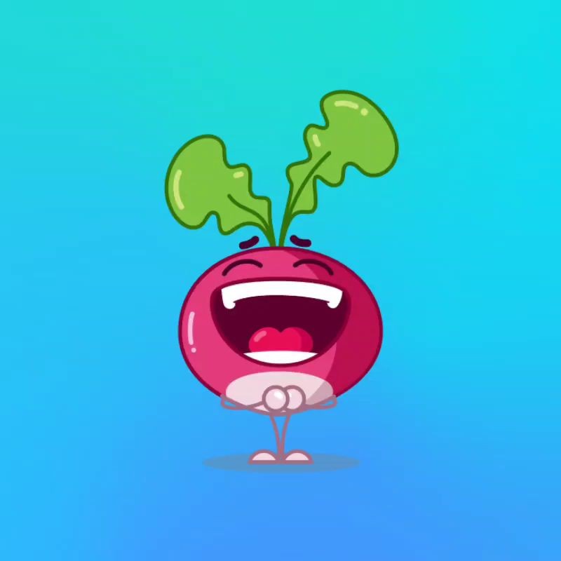 Create meme: radish stickers radical, radishes , radish stickers