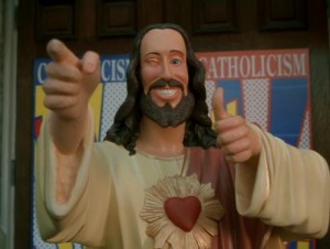 Create meme: dogma, buddy christ, Jesus