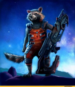 Создать мем: guardians of the galaxy, стражи галактики, енот арт