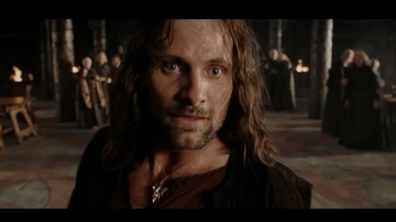 Create meme: Aragorn the lord, Aragorn over Frodo, Aragorn 