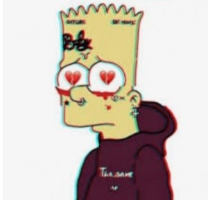 Create meme: Bart Simpson, Bart Simpson lil peep