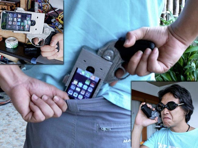 Create meme: gadgets , weapon recognition, a gun in the form of a smartphone
