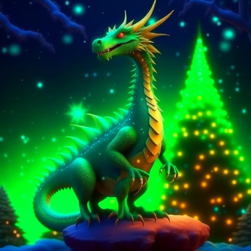 Создать мем: дракон год, год зеленого дракона, новогодний дракон