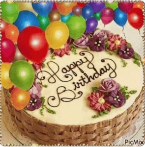 Создать мем: happy birthday wishes, ко дню рождения, торт с надписью happy birthday