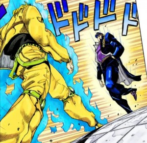 Create meme: jojo vs dio, dio goes to jotaro