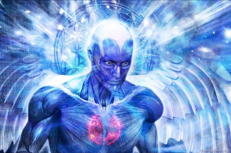Создать мем: сверхчеловек арт, мем синий человек с мозгом, сверхчеловек мем