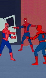 Создать мем: человек паук тома, мем человек паук, три человека паука