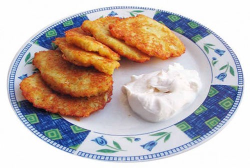 Create meme: pancakes, potato pancakes, draniki on a plate