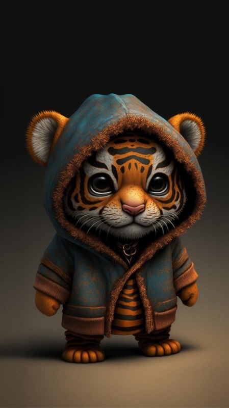 Create meme: tiger , tiger cub, funny animals 