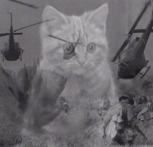 Create meme: flashbacks, cat flashbacks, meme of the Vietnam flashbacks
