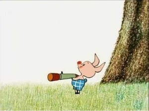 Create meme: Piglet from Winnie the Pooh Soviet, Piglet from Winnie the Pooh, Piglet from Winnie the Pooh with a gun