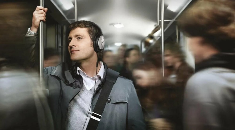 Create meme: headphones, Wearing headphones on the subway, the man in the earphones