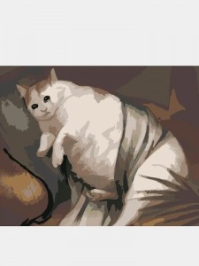 Создать мем: иллюстрация кошка, котик картина, картина кота