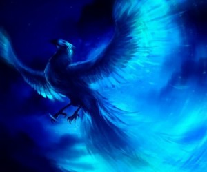 Create meme: Phoenix image, Blue Phoenix, blue Phoenix fantasy