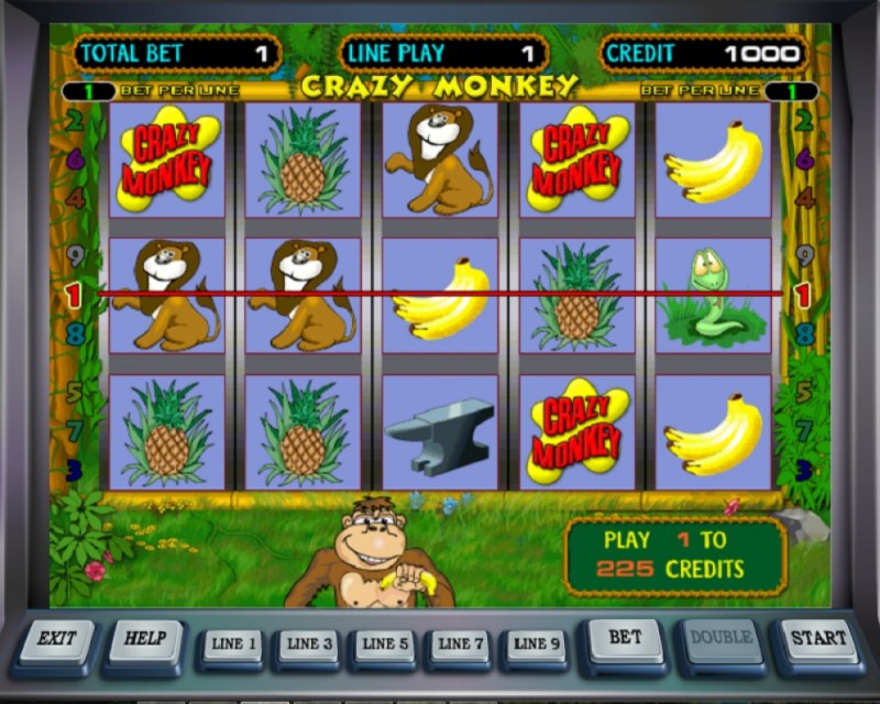 Create meme: play 1 to 225 credit crazy, crazy monkey slot machine, monkey slot machines