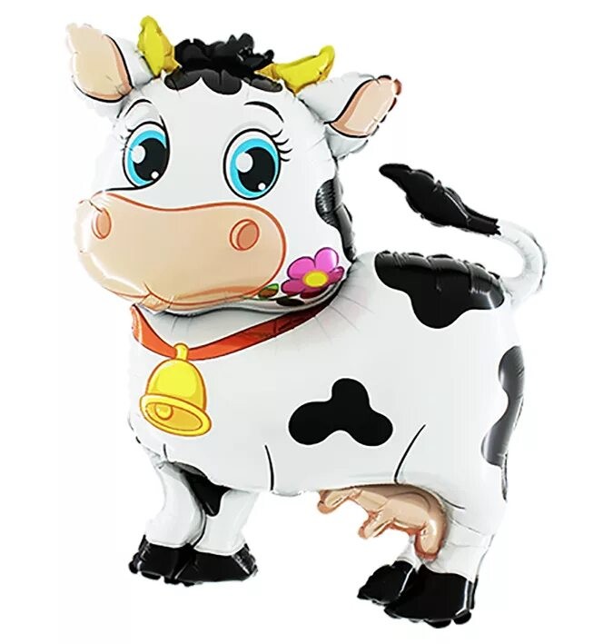 Create meme: cow , ball foil cow, The ball is a cow