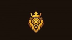Create meme: the head of a lion, lion with crown