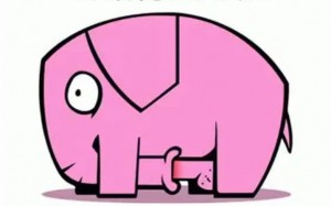 Создать мем: самолайк, самолайк слон, розовый слоник