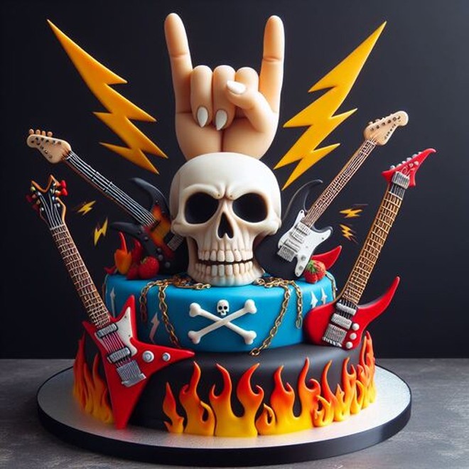 Create meme: cake in the style of rock, children's cakes in the rock style, cake in the style of the king and the fool