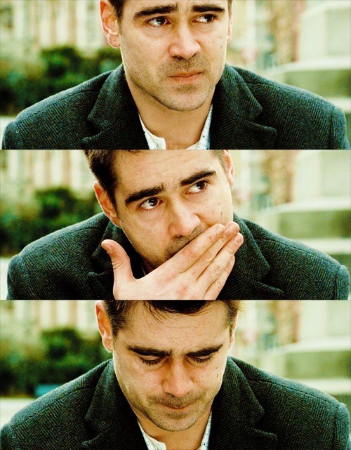 Create meme: Colin Farrell eyebrows, screenshot , Colin Farrell to lay low in Bruges