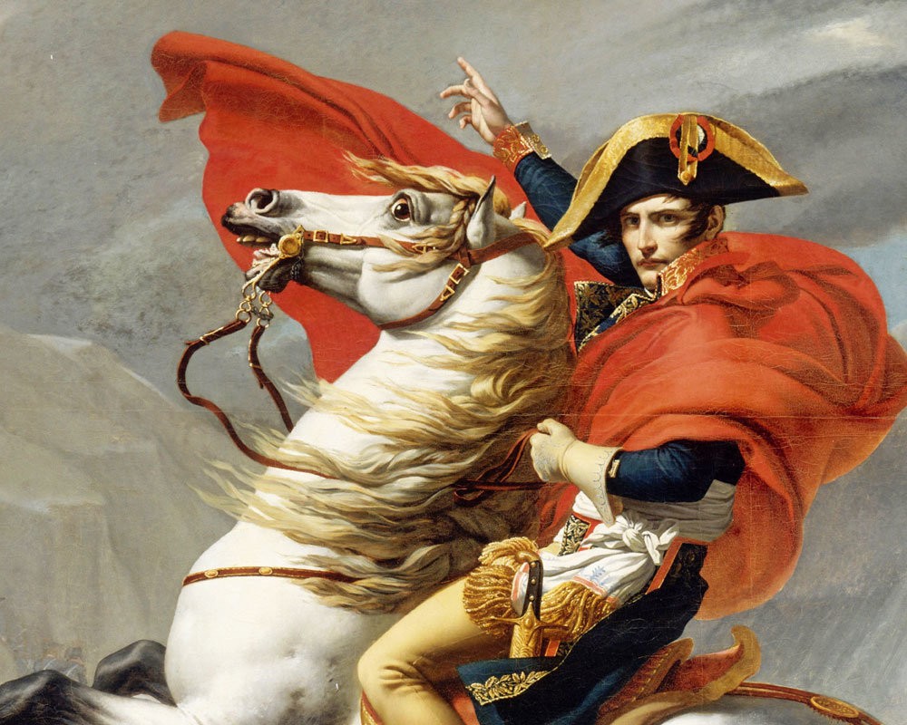 Create meme: Bonaparte Napoleon, Jacques Louis David Napoleon, jacques louis David Napoleon at the Saint Bernard pass