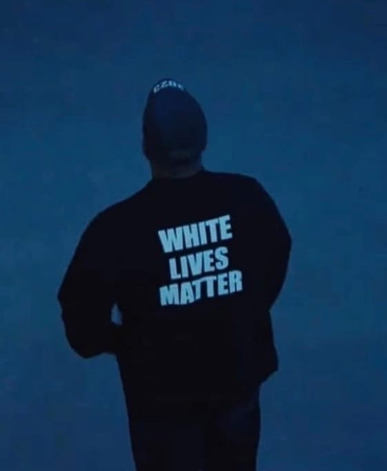 Создать мем: white lives matter толстовка, канье white lives matter, white lives matter kanye west