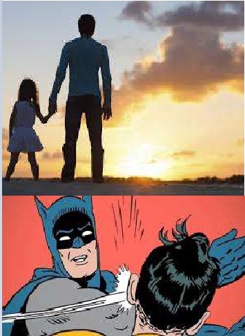Create meme: my parents, Batman hit robin, Batman 