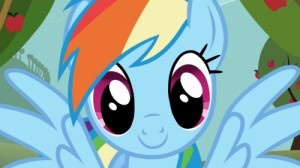 Create meme: rainbow, pony, everypony