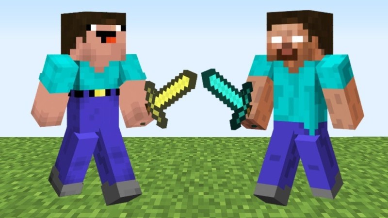 Create meme: herobrine in minecraft, minecraft noob, minecraft nubik