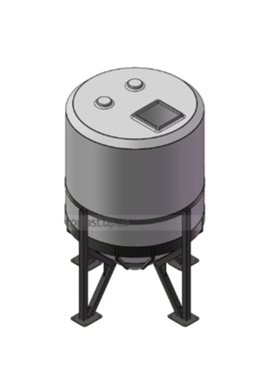 Create meme: conical bottom tank with agitator 30m ost, capacity , cement silo