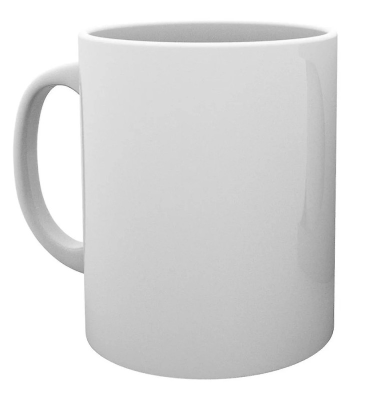 Create meme: mug white, mug , the mug is white without a pattern