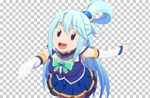 Create meme: Aqua anime PNG, Aqua of konosova screens, konosuba Aqua Desk