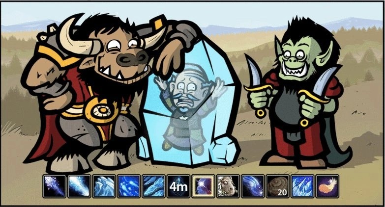 Create meme: Orc The Wizard comic, mighty party prince nod, universe of warcraft