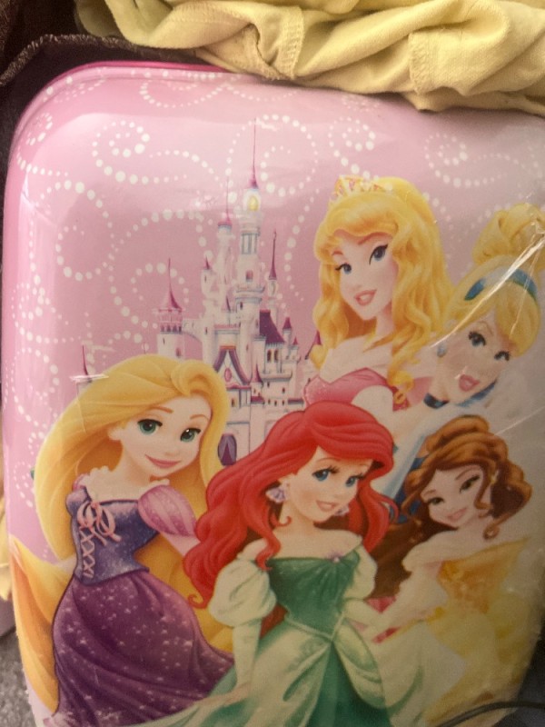 Create meme: children's suitcase five princesses, A suitcase with princesses, The princess's baby suitcase