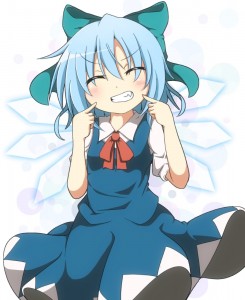 Создать мем: cirno мем, cirno touhou, cirno злится