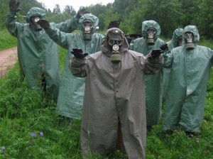 Create meme: chemical protection, suit OZK, hazmat suit OZK
