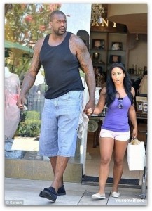 Create meme: nicole alexander, Shaquille o'neal and his wife, cat and Shaquille o'neal