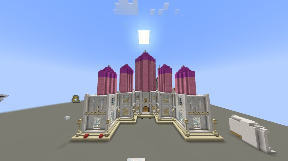 Create meme: minecraft Palace, castle in minecraft, The Leaning Tower of Pisa in Minecraft
