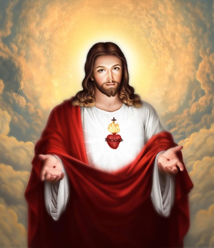 Create meme: the sacred heart of Jesus christ, Jesus Christ , painting jesus