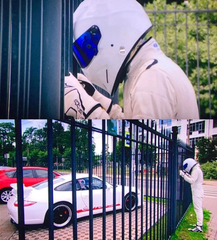 Create meme: stig with top gear meme, the funniest deaths, stig from top gear meme