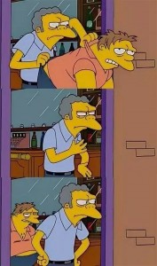 Create meme: the simpsons connection in Springfield, The simpsons, MoE Szyslak