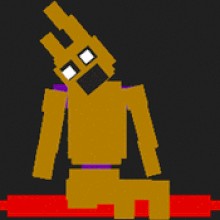 Создать мем: фиолетовый парень, пиксельный спрингтрап из мини игры, фиолетовый парень спрингтрап мини игры