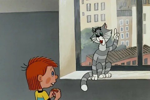 Создать мем: трое из простоквашино мультфильм 1978, кот матроскин, неправильно ты дядя федор