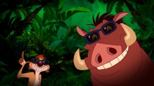 Create meme: Timon and Pumbaa