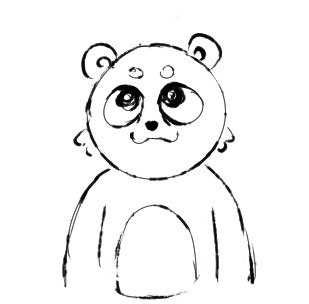 Создать мем: рисунок, панда панда, панда медведь