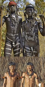 Create meme: in Africa, the Mursi tribe, African tribes