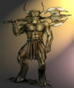 Create meme: Minos and the Minotaur, the Minotaur