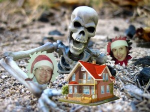 Create meme: the skeleton, On kostich house