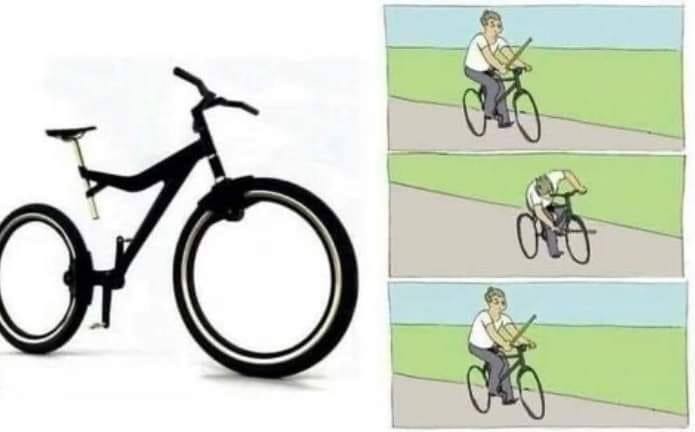 Create meme: meme bike, a simple bike, meme of bike spokes in the wheel