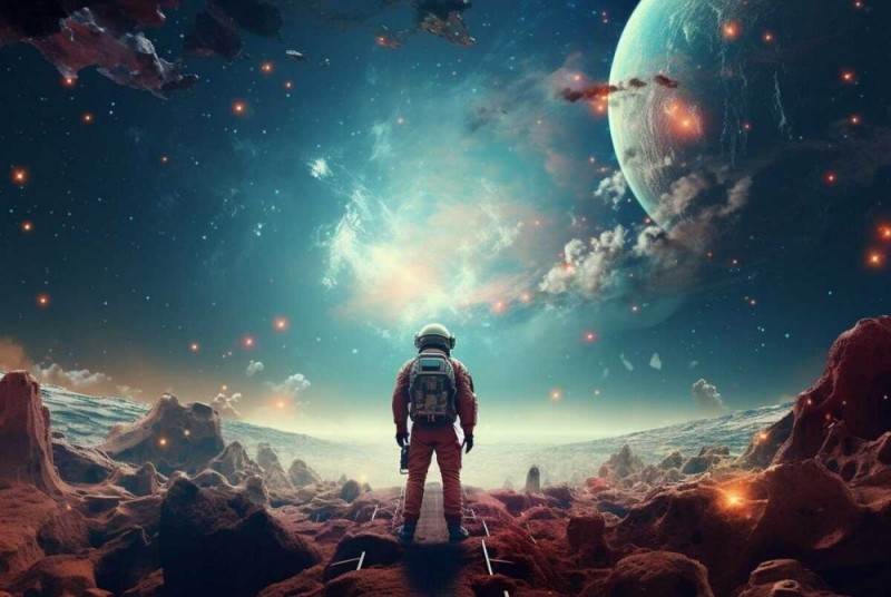 Create meme: space , space mars, fiction 